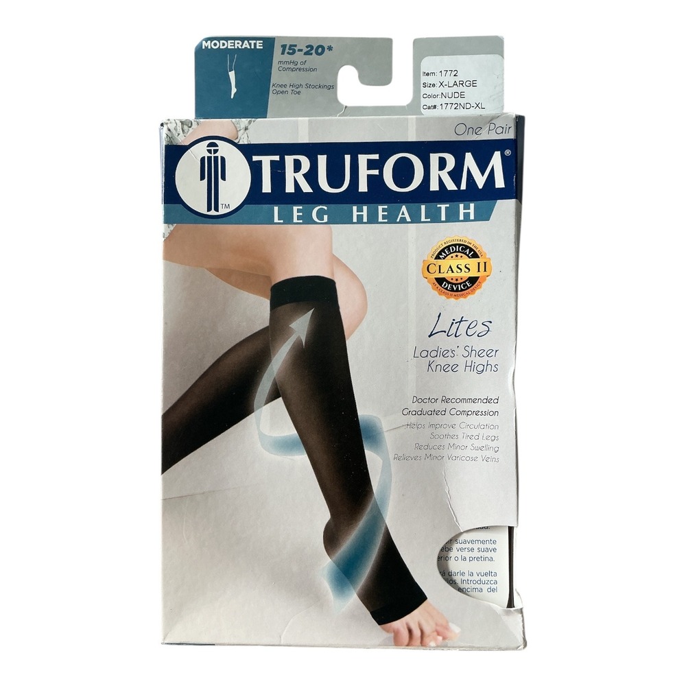Truform - Lites Ladies Knee Highs (15-20 mmHg Open Toe) - Compression - XL